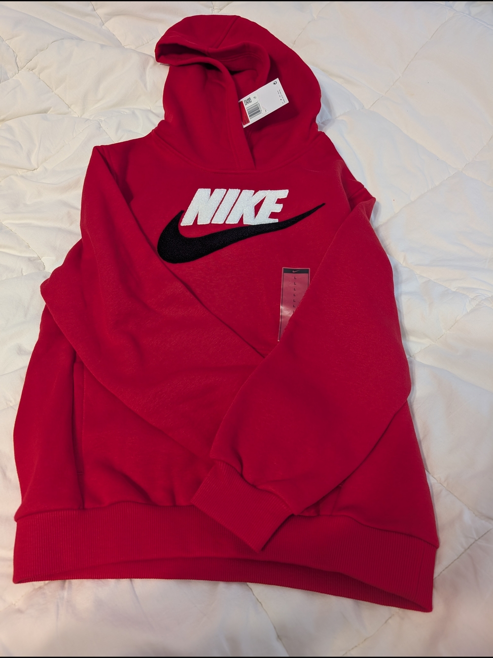Nike Red Hoodie-Kids size Large